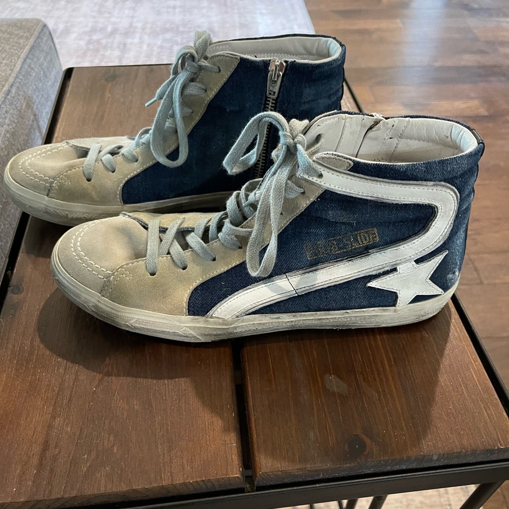 Golden Goose Slide size 41, denim and suede, collectors shoe, great great shape
